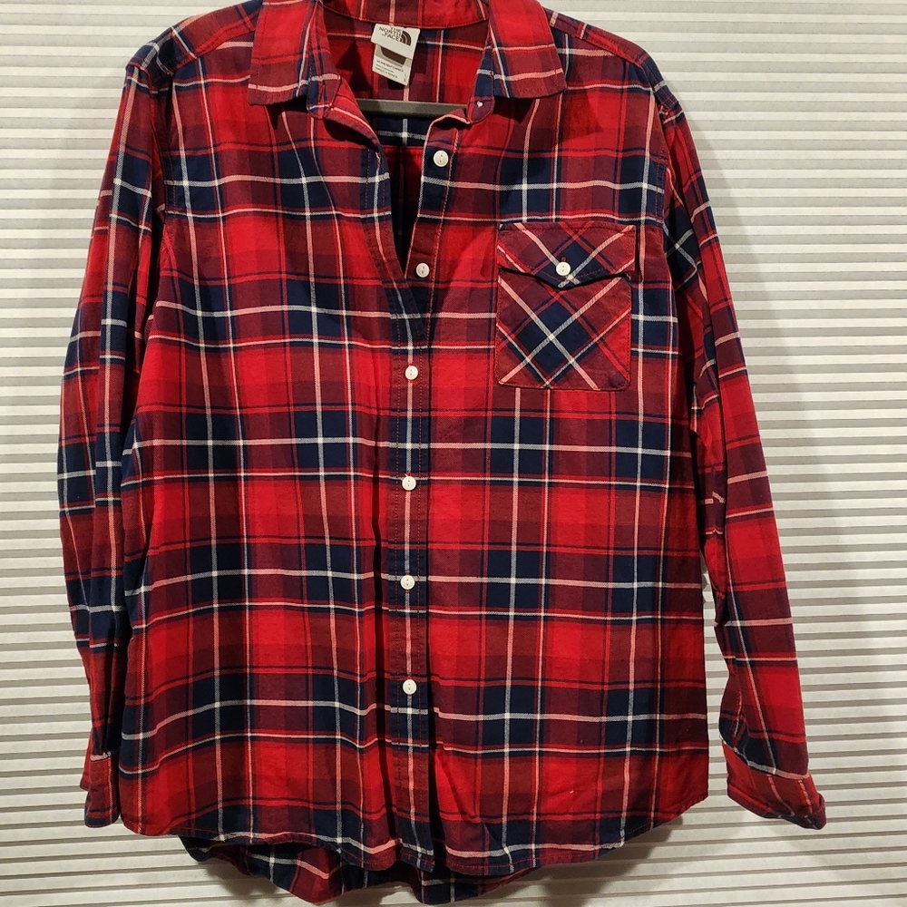 North Face plaid button down